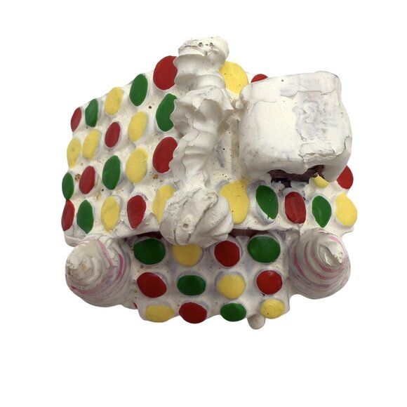 Ceramic Hinged Gingerbread House Shop Christmas Trinket Box Gumdrops 2.5” - Picture 5 of 6